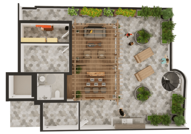 Tanas 1 Rooftop 3D Plan